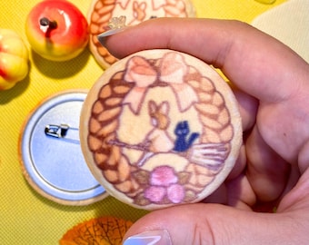 Kikis leveransservice Plyschmärke / Ghibli / Nål / Kaka / Mjuk / Anime / Söt