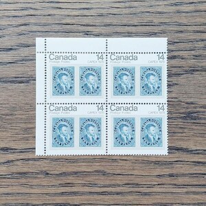 4 timbres-poste bleu gris / Capex 1978 / timbres canadiens vintage / Jacques Cartier / enveloppe de calligraphie de mariage / couleurs neutres