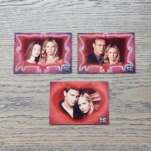 Buffy Connections Trading Cards / Promo Cards P-1, P-UK, P-i / Inkworks Collector Cards / BTVS Buffy The Vampire Slayer / Angel Giles Dawn