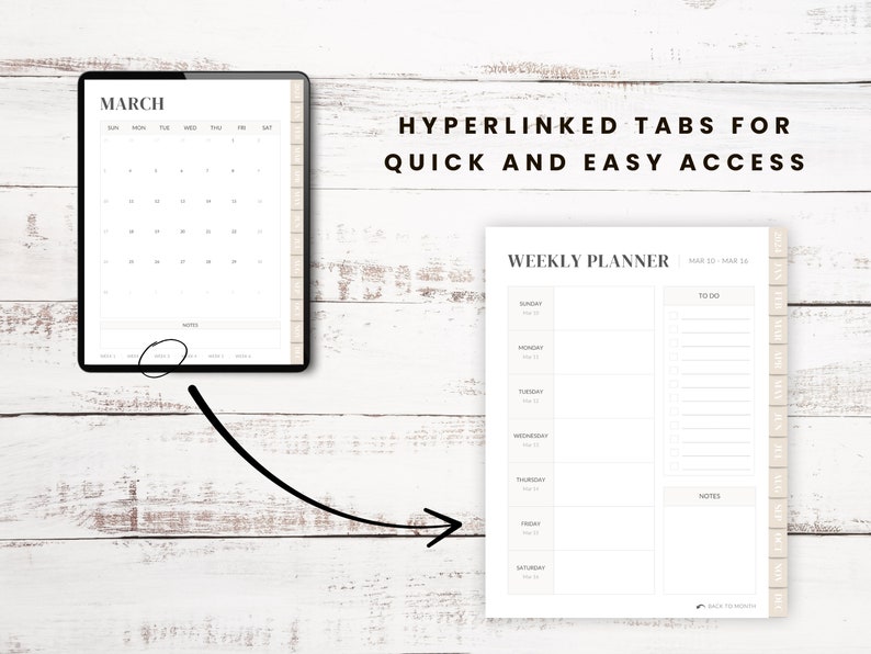 2024 Digital Planner Goodnotes Planner iPad Hyperlinks Etsy