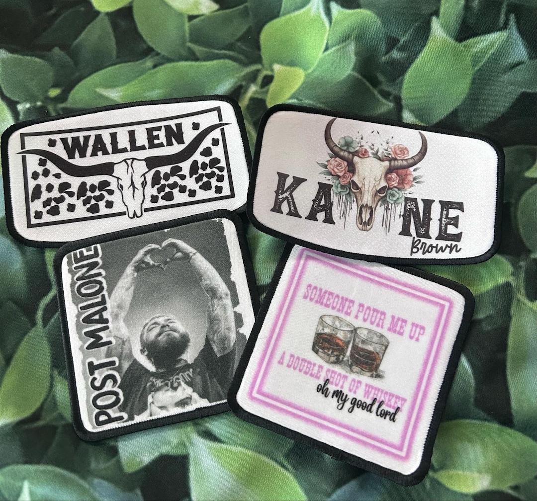 Country Singer Patches! Wallen Kane Brown- Post Malone