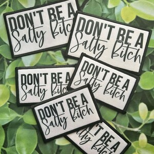 Salty Bitch Sublimation Patch - Iron On Trucker Hat Patch