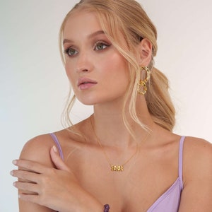 888 Gold Angel Number Necklace, Luxury Quality, Unique Design 18k Gold Plated