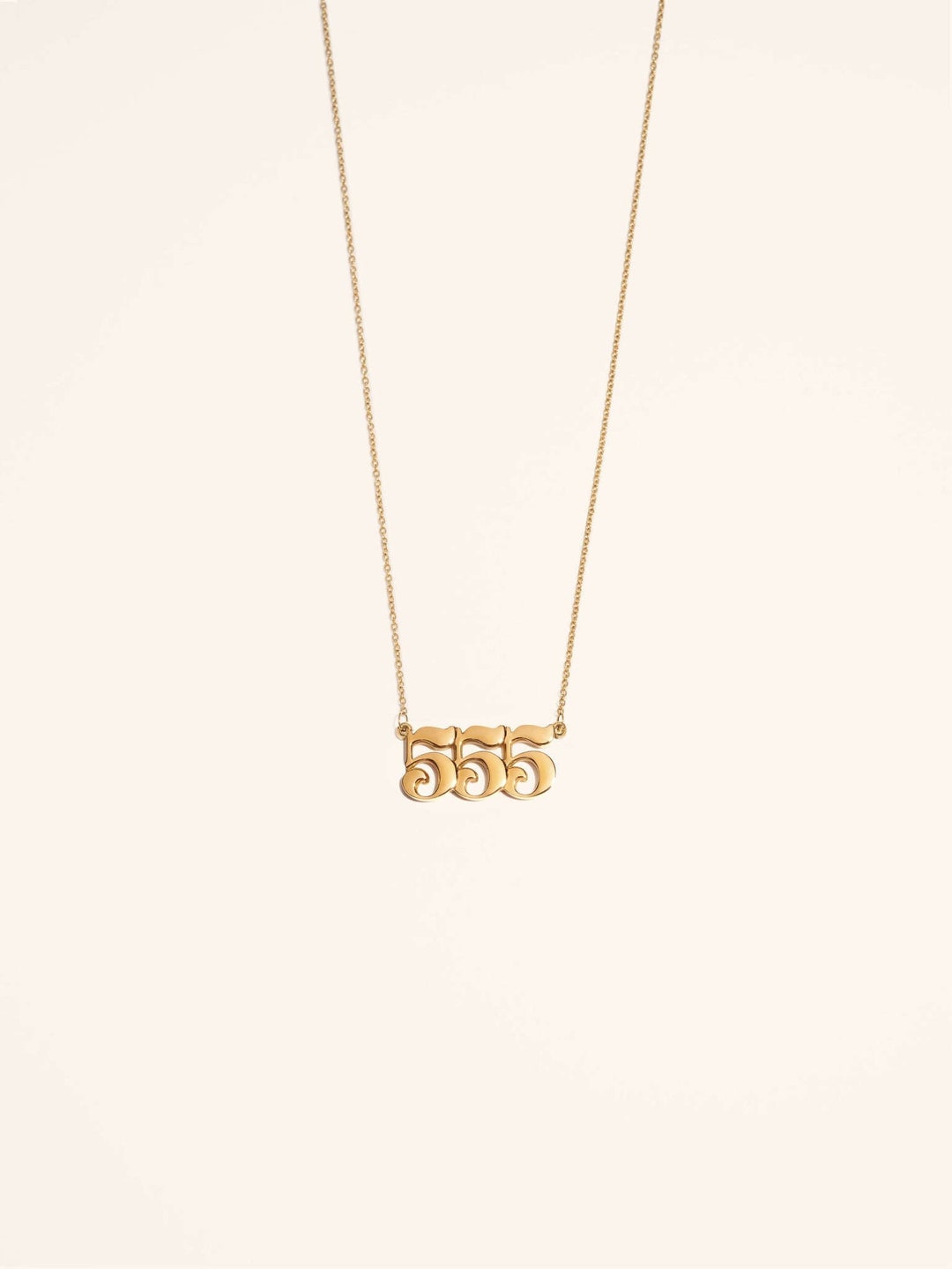555 Gold Necklace Angel Number 555 18k Gold Necklace Gift for Her ...