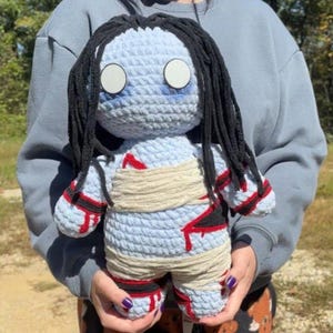The Spirit Crochet Plushie | Horror Character Amigurumi Plush | Dead by Daylight Crochet Killer Plushie | Horror Slasher DBD Killer Plush