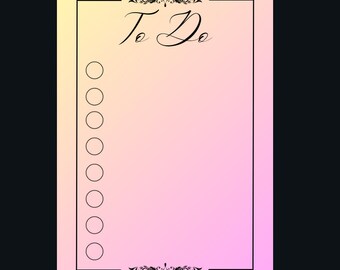 To Do List Advert Format Examples To Do List Template - Etsy