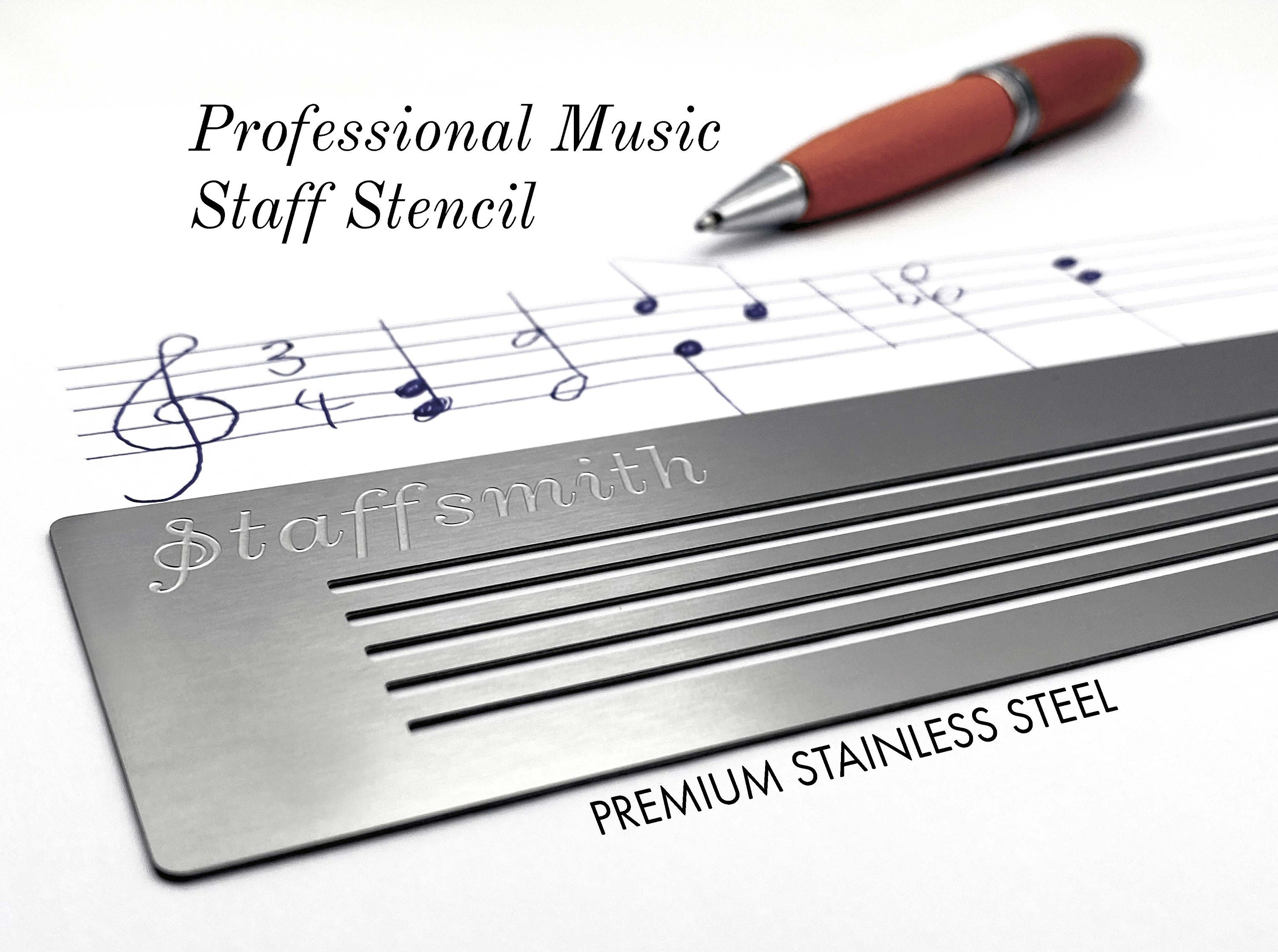Staff Draw Music Staff Stencil - Create Staff Lines for Music Notation. Must Have ...