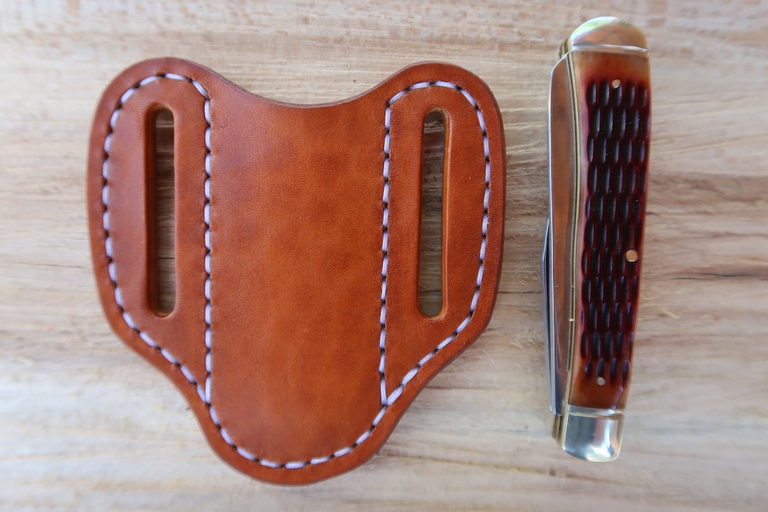 Case Trapper Leather Pancake Sheath Etsy