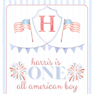 One All American Boy Party Invitation