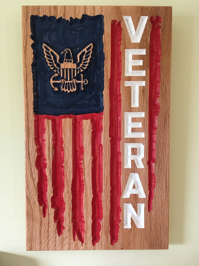 Veteran Wall Plaque. Army, Navy, Air Force, Marines, National Guard or