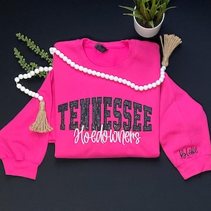 Custom Glitter Embroidered Sweatshirt w/Name on Sleeve