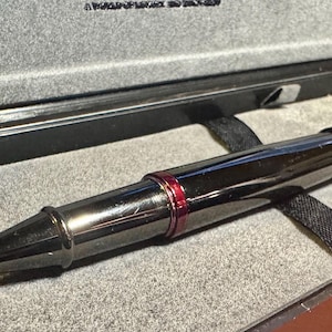 Monteverde Impressa Rollerball Pen in Gunmetal with Red Trim
