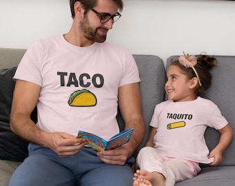 Father & Child Taco Taquito Matching Tees, Father's Day Gift, Family Outfits, Matching Shirts, Dad and Me Tees, Family Clothing, Dad Gift