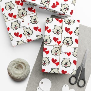 Carta da regalo Samoyed, carta da regalo di alta qualità - regalo per amanti dei cani, regalo di festa, confezioni regalo, artigianato di carta, scrapbooking