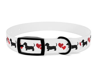 Dachsund Dog Collar - Cute and Stylish Pet Accessory, Perfect Gift for Dog Lovers, Adjustable Dog Collar for Small Breeds, Puppy Collar with