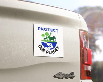 Milieuactivist automagneet, bescherm onze planeet bumpersticker, milieuactivist cadeau, natuurbeschermer decor, sticker natuurliefhebber