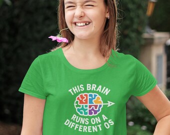 Camiseta de autismo, camiseta de neurodiversidad, apoyo a la concienciación sobre el autismo, moda inclusiva, regalo para niños autistas, presente neurodiverso