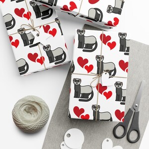 Carta da regalo Ferret, carta da regalo di alta qualità - Regalo per amanti dei furetti, confezioni regalo, lavori di carta, scrapbooking