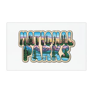 Ímã de carro dos Parques Nacionais, Salve nossos parques, Decoração ecológica, Presente da natureza, Adesivo de carro anti-Trump, Proteja nossos parques, Presente para guarda florestal