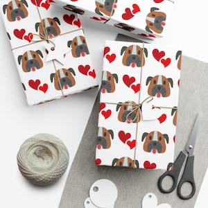 Carta da regalo Boxer, carta da regalo di alta qualità - regalo per amanti dei cani, regalo di Natale, confezioni regalo, lavori di carta, scrapbooking