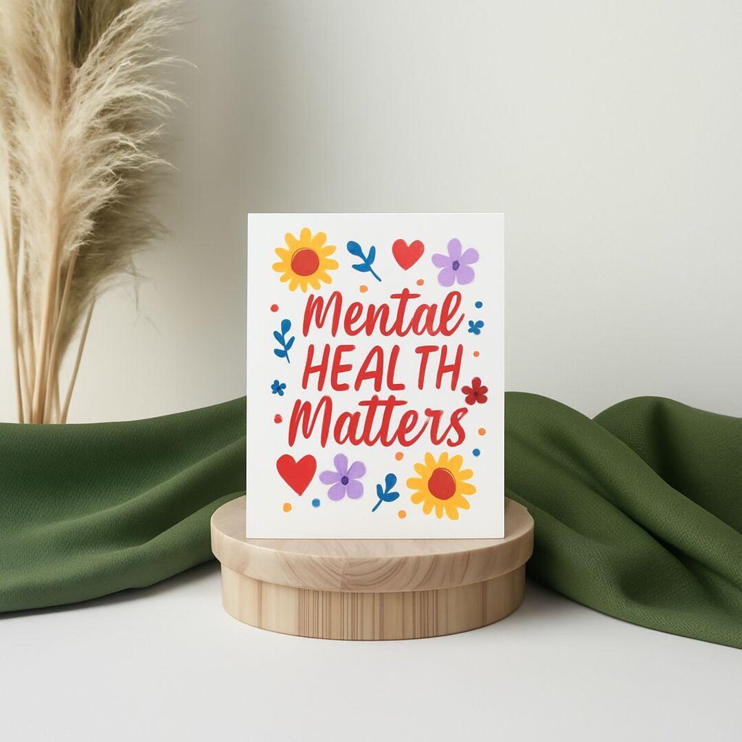 Uplifting Mental Health Matters Digital File, Inspirational Wall Art ...