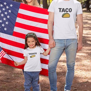 Toddler T-Shirt with &#39;Taquito&#39; Design,Father & Child Taco Taquito Matching Tees, Father&#39;s Day Gift, Family Outfits, Matching Shirts