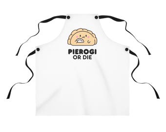 Grembiule Pierogi or Die - Regalo per gli amanti della cucina polacca, grembiule da chef divertente, regalo per gli amanti della cucina, grembiule per buongustai, regalo culinario