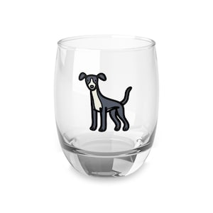 Greyhound stemloos wijnglas whiskyglas - gepersonaliseerd hondenliefhebber cadeau, aangepast Scotch Glass, huisdiereigenaar whiskybeker, verjaardagscadeau