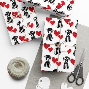 Carta da regalo per Labrador nero, carta da regalo di alta qualità - regalo per amanti dei cani, Labrador Retriever, confezioni regalo, lavori di carta, scrapbooking