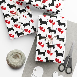 Dachsund Gift Wrap Papers, Carta da regalo di alta qualità - Regalo per amanti dei cani, Regalo per le feste, Confezionamento regalo, Artigianato di carta, Scrapbooking