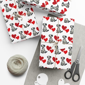 Carta da regalo Dalmata, carta da regalo di alta qualità - regalo per amanti dei cani, regalo di Natale, confezioni regalo, artigianato di carta, scrapbooking