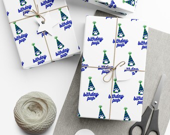 Gift Wrap Papers, Dog Birthday Gift Wrap, Wrapping Paper, Dog Lover Gift, Party Supplies, Cute Animal Print, Present Packaging