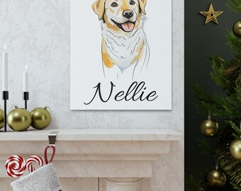 Labrador Retriever Canvas, Custom Dog Wall Decor, Dog  Art Print, Personalized Pet Portrait, Dog Lover Gift, Labrador Retriever Home Decor