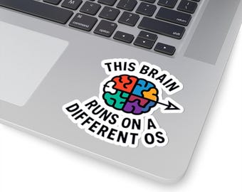 Neurodiversity Support Stickers, Kiss-Cut Stickers for Laptops, Water Bottles, Journals, Autism Awareness Decal, Autism Gift, Autistic Gift
