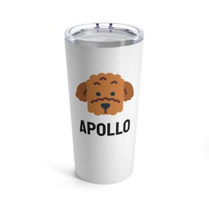 Personalized Labradoodle Tumbler 20oz, Custom Dog Breed Gift, Customizable Name Mug, Dog Lover Gift, Custom Pet Tumbler, Dog Mom Gift