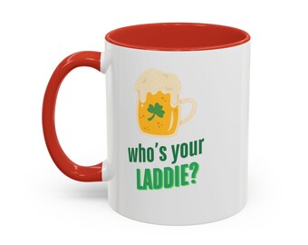 Happy St Patrick's Day Mug, Green Irish Shamrock Tea Cup, St Paddy's Day Gift, Lucky Clover Gift, Holiday Drinkware