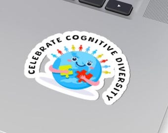 Neurodiversity Support Stickers, Colorful Kiss-Cut Stickers for Laptops, Water Bottles, Journals, Autism Awareness Decal, Autism Gift