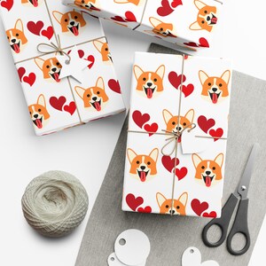 Corgie Gift Wrap Papers, Carta da regalo di alta qualità - Regalo per amanti dei cani, Confezionamento regalo, Artigianato di carta, Scrapbooking