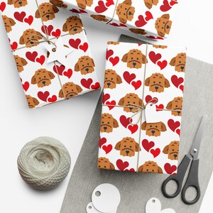 Labradoodle Gift Wrap Papers, Carta da regalo di alta qualità - Regalo per amanti dei cani, Regalo di Natale, Confezionamento regalo, Artigianato di carta, Scrapbooking