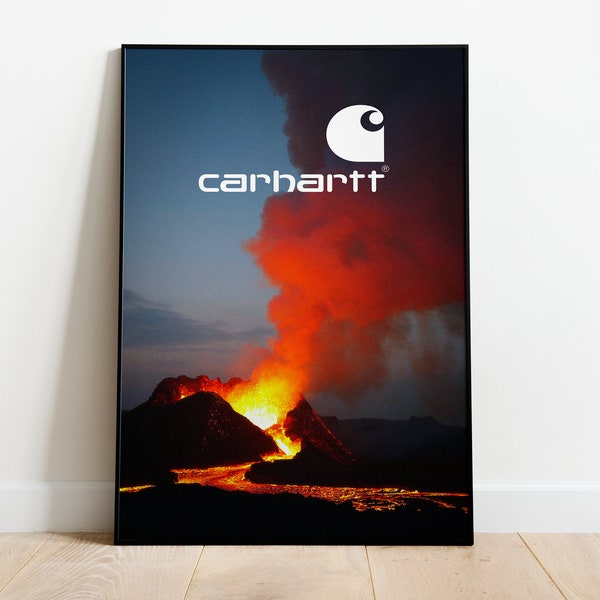 Carhartt Volcano Poster - Free Shipping - 170GSM Paper - Wall Art For Your Room/Office/House