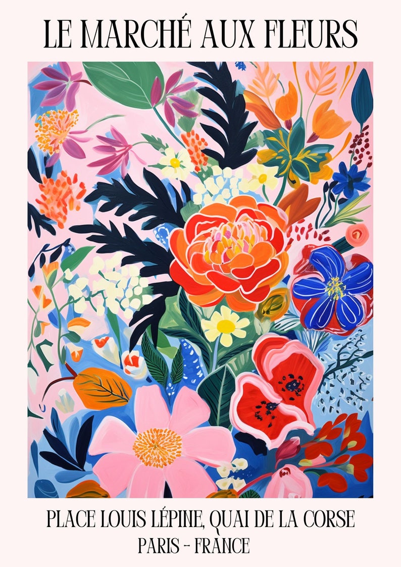 French Flower Market, Floral Prints, Poster Art, Vintage Wall Art ...