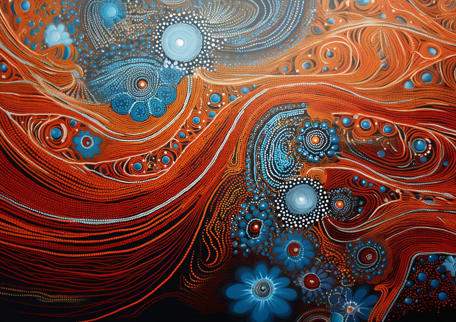 Aboriginal Pattern Selection 4 Art Print Wall Art Print Art UNIQUE ...