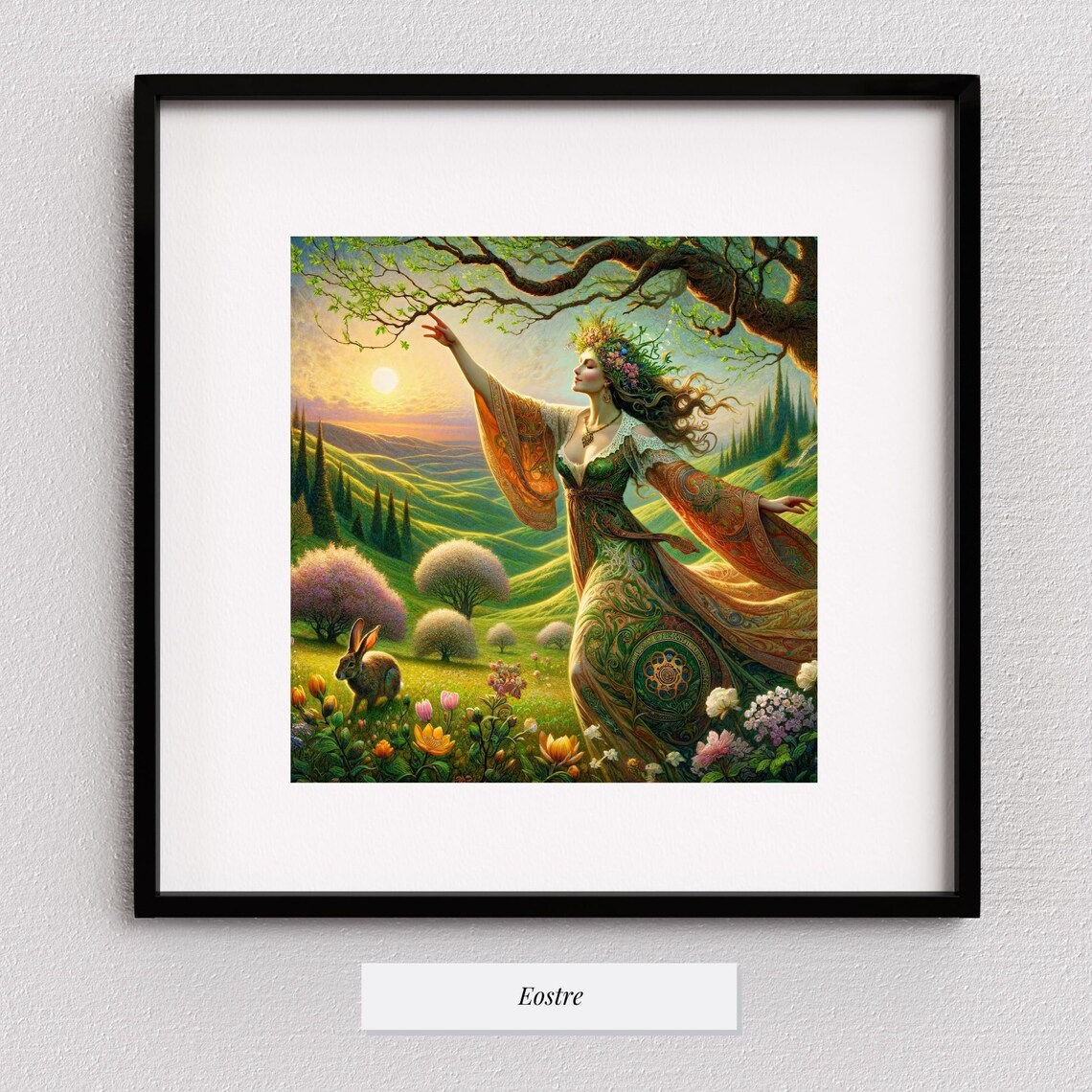 Eostre, Mythical Goddess of Ostara: Spring, Dawn, and Renewal, Digital ...