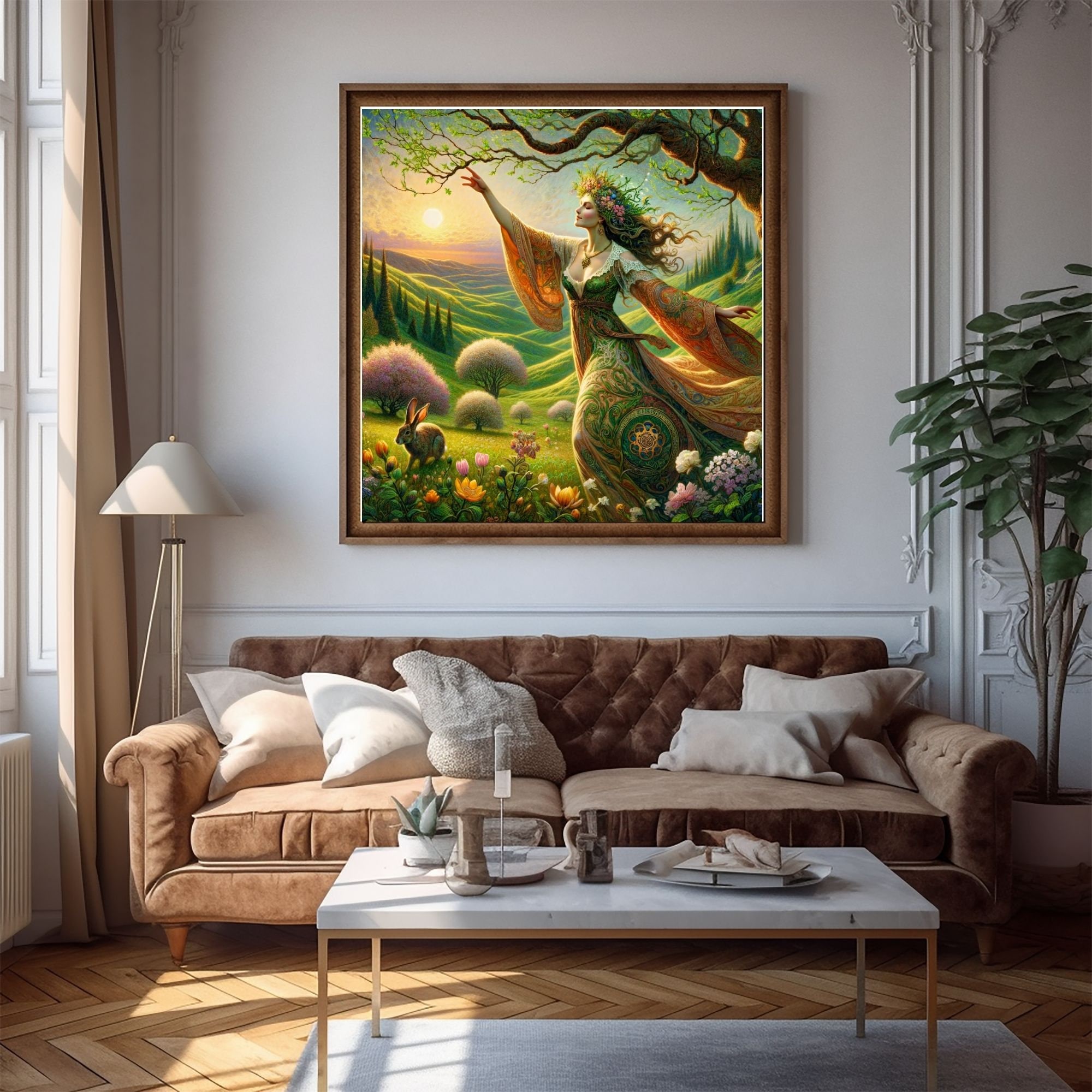 Eostre, Mythical Goddess of Ostara: Spring, Dawn, and Renewal, Digital ...