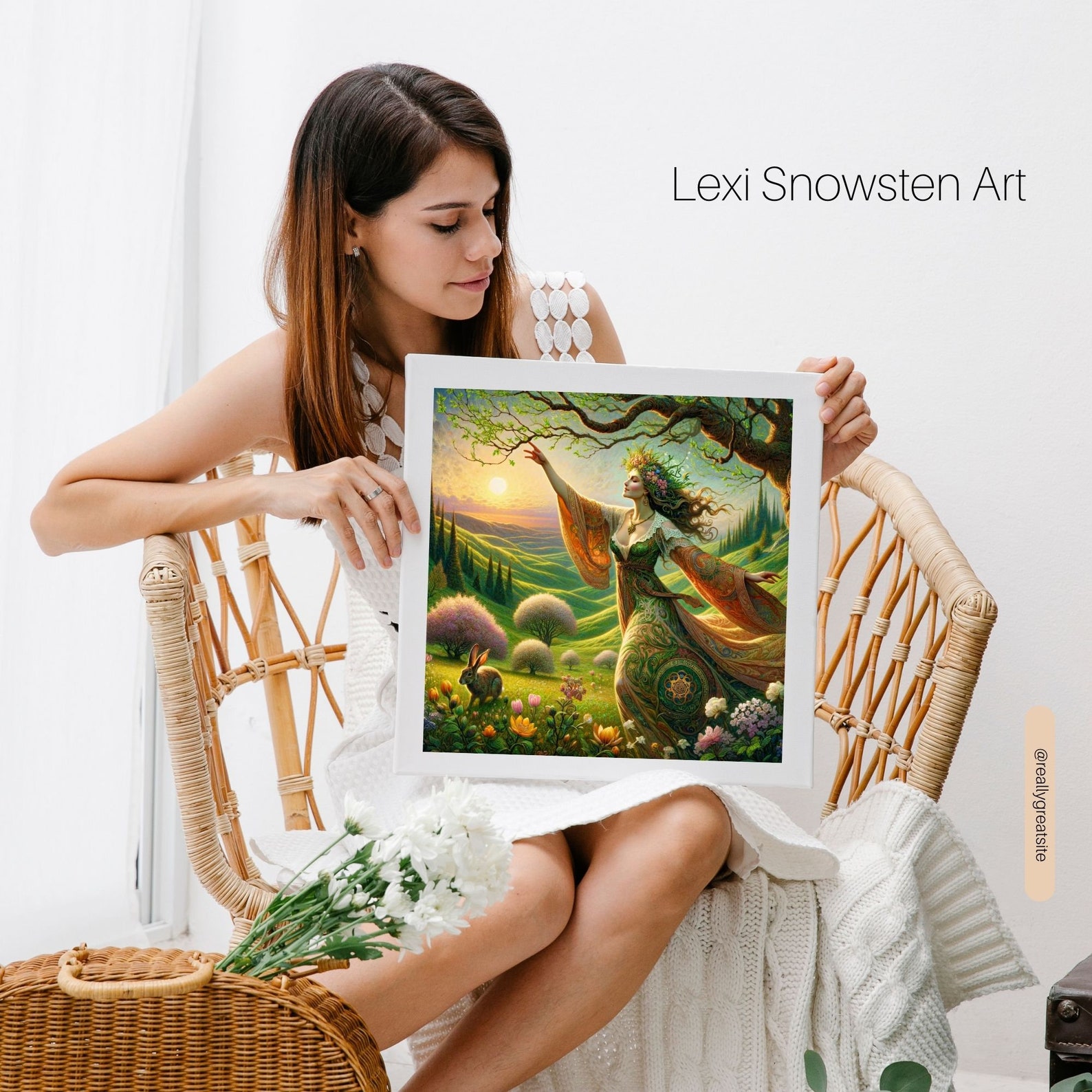 Eostre, Mythical Goddess of Ostara: Spring, Dawn, and Renewal, Digital ...