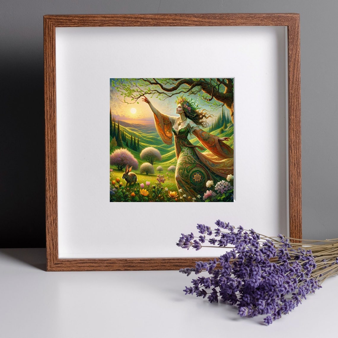 Eostre, Mythical Goddess of Ostara: Spring, Dawn, and Renewal, Digital ...