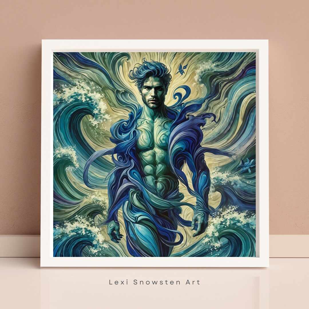 Poseidon, Digital Art Print - Greek God of the Sea Artwork in an ...
