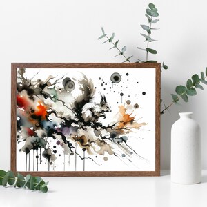 Squirrel - Giclée Art Print - abstract watercolour, woodland animals series