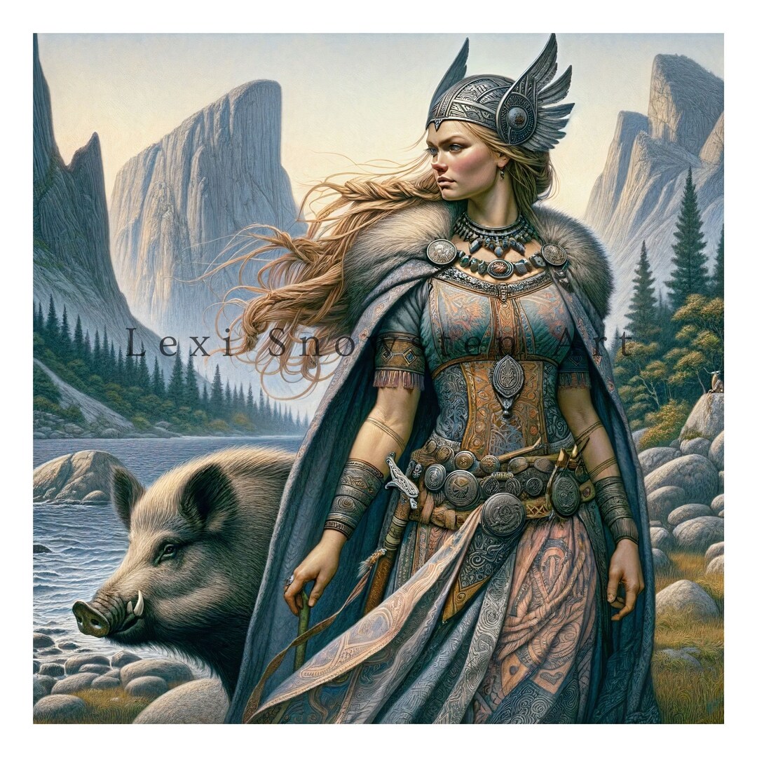 Freyja, Goddess of War, Love and Magic, Norse Mythology Art, Digital ...