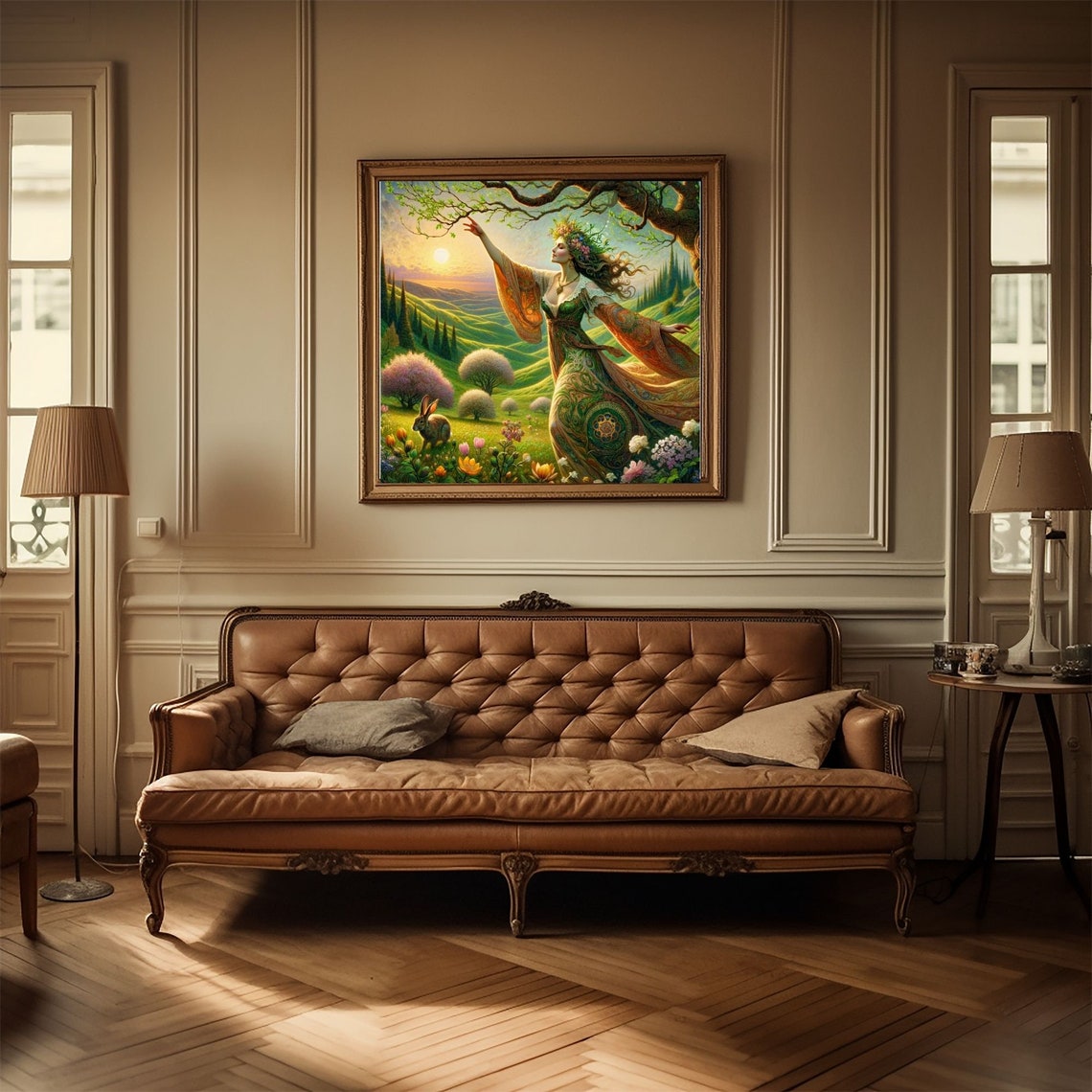 Eostre, Mythical Goddess of Ostara: Spring, Dawn, and Renewal, Digital ...